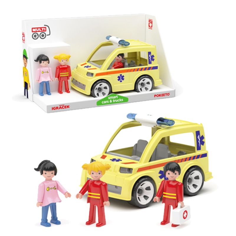 Igráček MultiGO Trio Rescue - figúrky záchranári so sanitkou