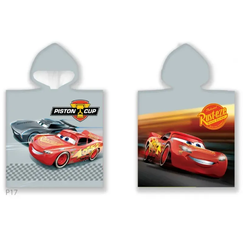 CARBOTEX Bavlnené pončo 55/110cm DISNEY CARS, CAR2295009