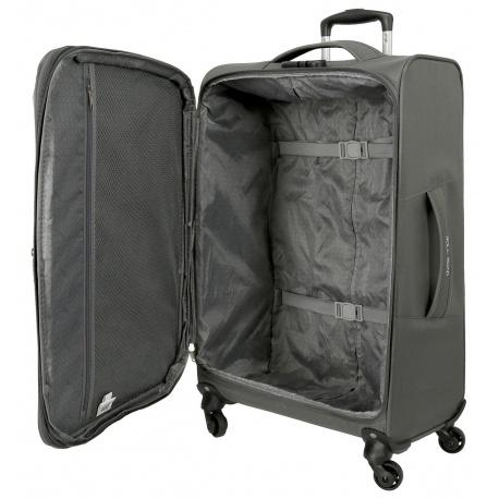 JOUMMA BAGS Sada textilných kufrov ROLL ROAD ROYCE Grey / Sivá, 55-66-76cm, 5019422
