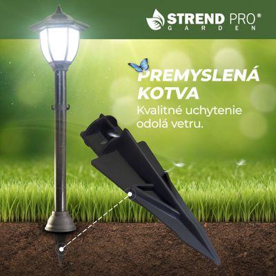 Lampa Strend Pro Garden, reťaz, ohrada, plot do záhrady, 2x solárne svietidlo, 1x LED, 16,5x16,5x