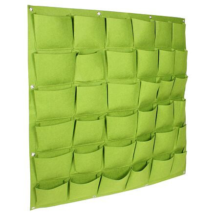 Wall Grow Bag 36 textilné kvetináče na stenu zelená