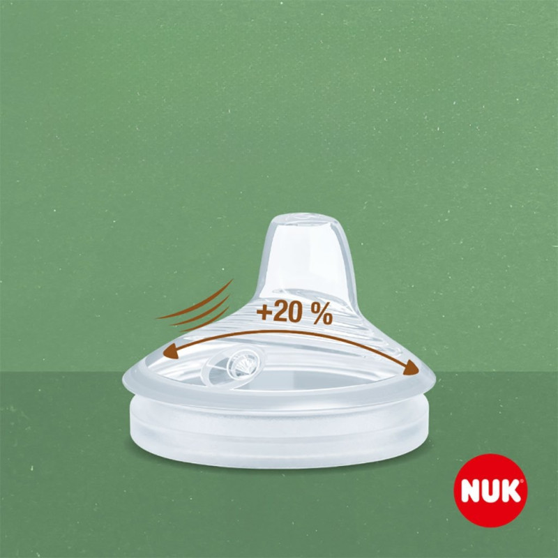 Dojčenská fľaša na učenie NUK for Nature s kontrolou teploty 6-18m zelená 1