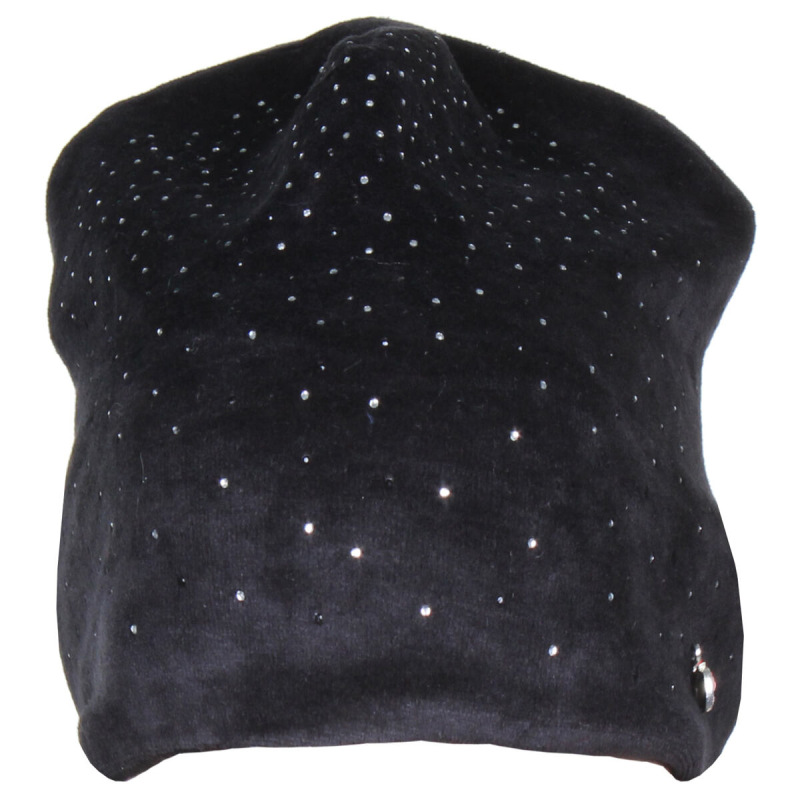 Velour detská zimná čiapka čierna