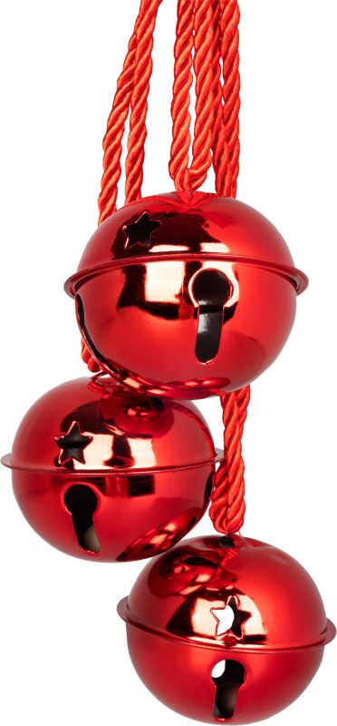 Dekorácia Zvončeky na dvere, červené, 14x14x46 cm 1