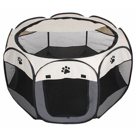 Pet Octagonal ohrádka pre psy biela-šedá