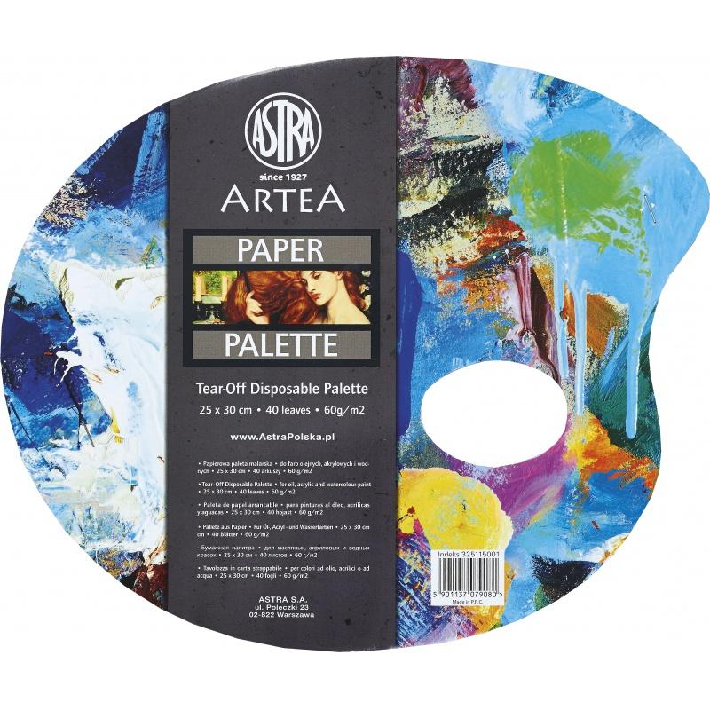 ARTEA Papierová paleta na miešanie farieb, 24x30cm, 40ks, 325115001