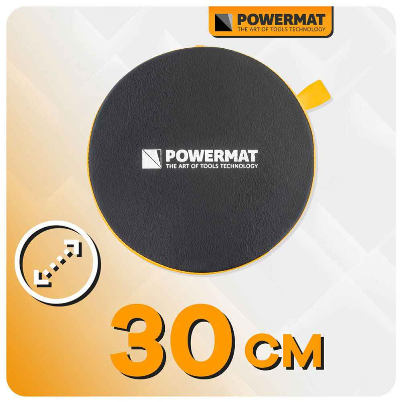 Stolička kruhová s pojazdovými kolieskami, výška sedenia 40-52 cm, POWERMAT 17