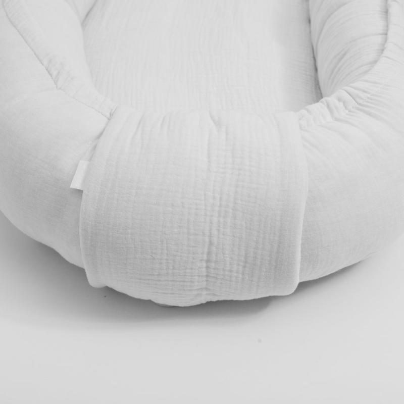 Mušelínové hniezdočko pre bábätko New Baby biela