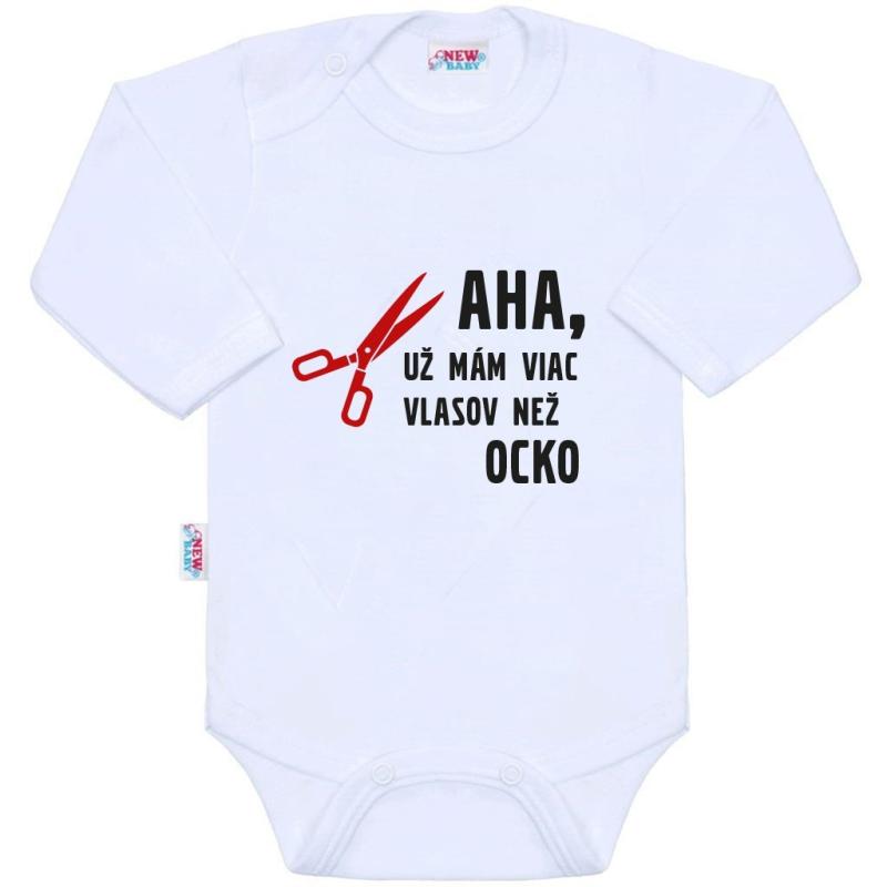 Body s potlačou New Baby Viac vlasov než ocko 80 (9-12m)