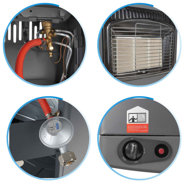 LCD konvektorový ohrievač 2300W s diaľkovým ovládaním a WiFi, GEKO 5