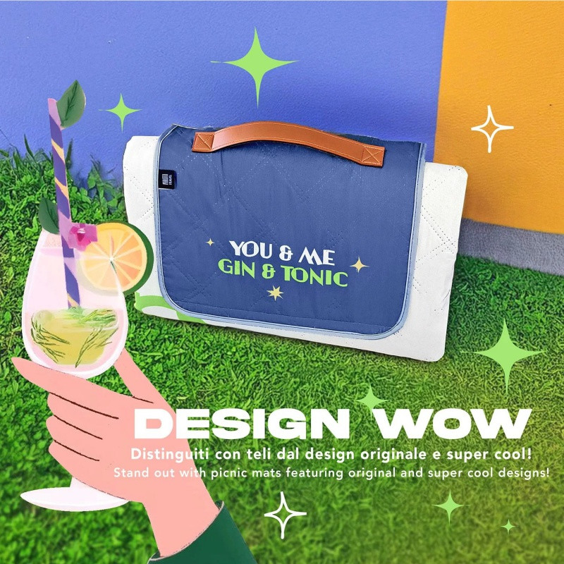 Veľká pikniková deka Perletti Travel – GinTonic, 200x200cm, 13159 2
