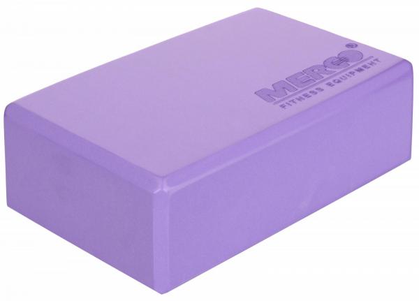Merco Yoga kocka blok na jógu 22,5x15x7,5 cm fialová