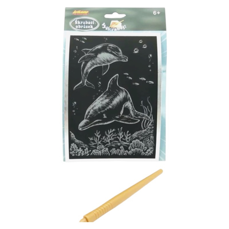 Vyškrabovací strieborný obrázok 1