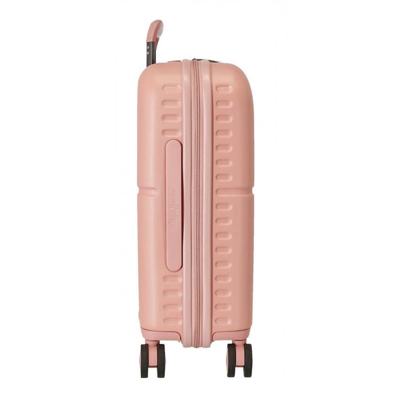 Sada luxusných ABS cestovných kufrov 70cm/55cm PEPE JEANS HIGHLIGHT Rosa Claro, 7689524
