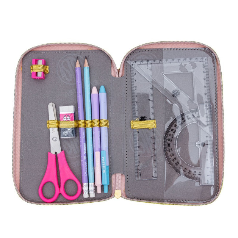 Trojposchodový peračník s náplňou AstraBAG FLUFFY UNICORN, AC31, 503024085 5