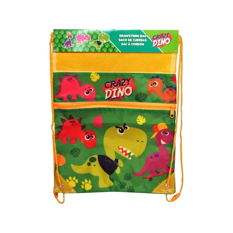 KIDS LICENSING Vrecúško na prezuvky 40/30cm CRAZY DINO, KL10995