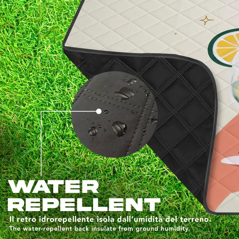 Veľká pikniková deka Perletti Travel – GinTonic, 200x200cm, 13159 5