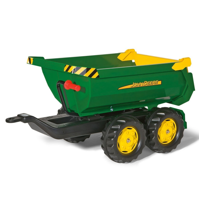 Sklápací traktorový príves Rolly Toys John Deere Halfpipe zelený