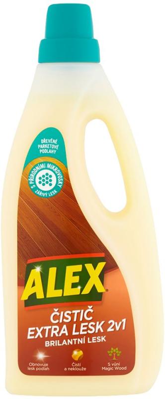 Čistič Alex, extra lesk 2v1, na drevené podlahy, 750 ml