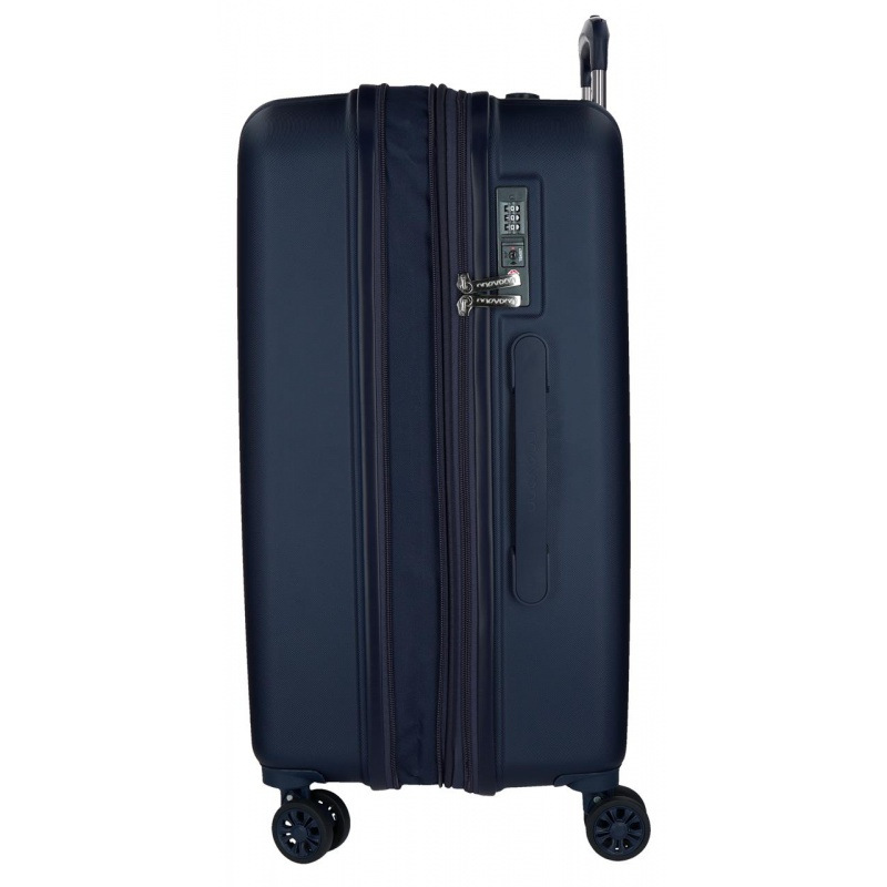 MOVOM Wood Navy Blue, Škrupinový cestovný kufor, 75x52x32cm, 109L, 5319364 (large exp.) 5