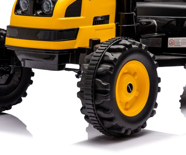 Elektrický traktor s prívesom Milly Mally Farmer žltý 5