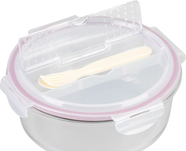 Dóza MagicHome, okrúhla, 1200 ml, s vekom, s príborom, Clip 1