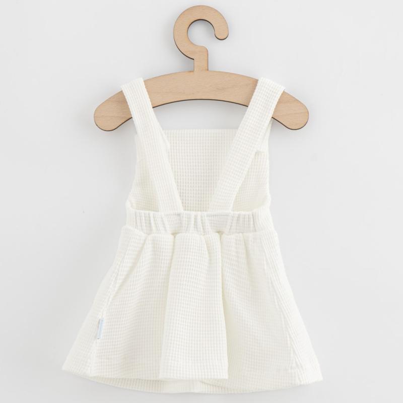 Dojčenská sukienka na traky New Baby Luxury clothing Laura biela 86 (12-18m)