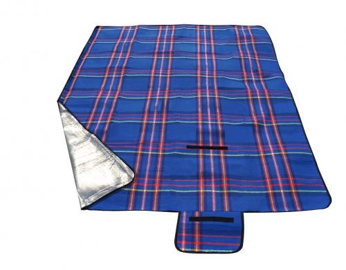 Piknik deka Calter RELAX, 170x150 cm, modrá kocka