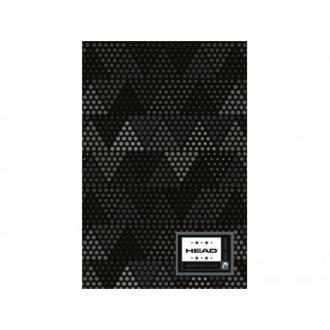 Poznámkový blok B5 HEAD Dark, HD-374,160 listov, štvorčekový (5x5mm), 101019003