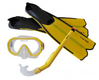 Potápačský set Calter KIDS S06 + M168 + F41 PVC, žltý