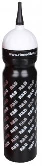 Športová fľaša logo R & B s hubicou, 1000 ml čierna