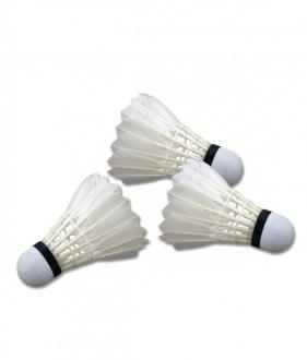 Badmintonové košíky SEDCO perie biele - sada 3 ks