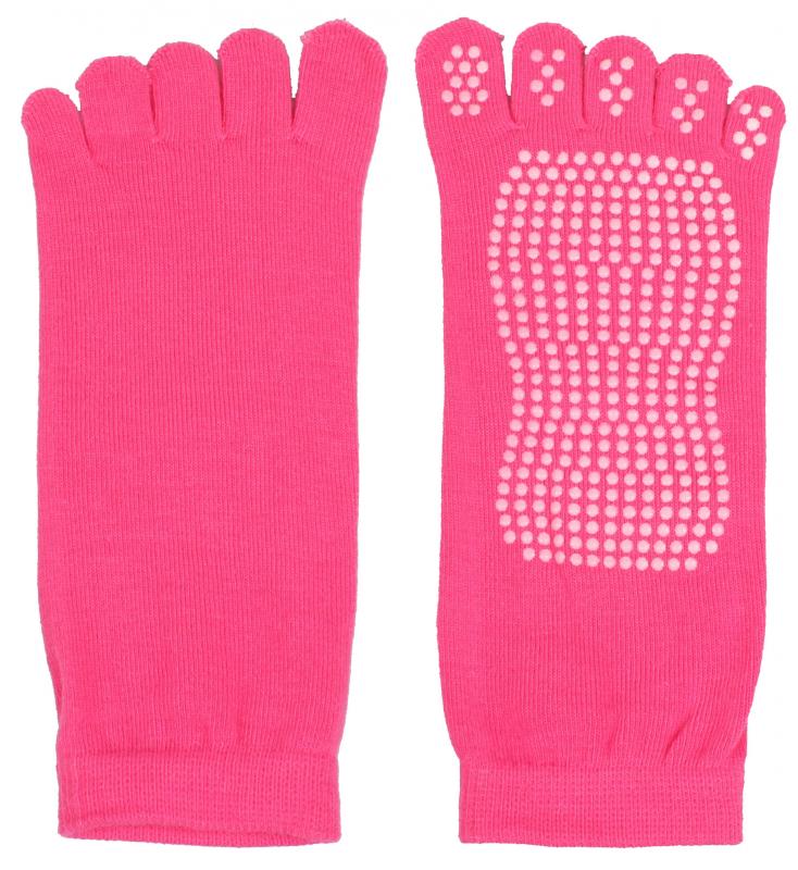 Merco Grippy S1 ponožky na jogu, prstové ružová
